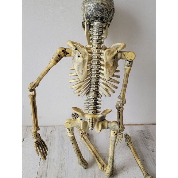 Vintage Paper magic 1998 AS IS animated skeleton Halloween hanging prop decor - Picture 12 of 16